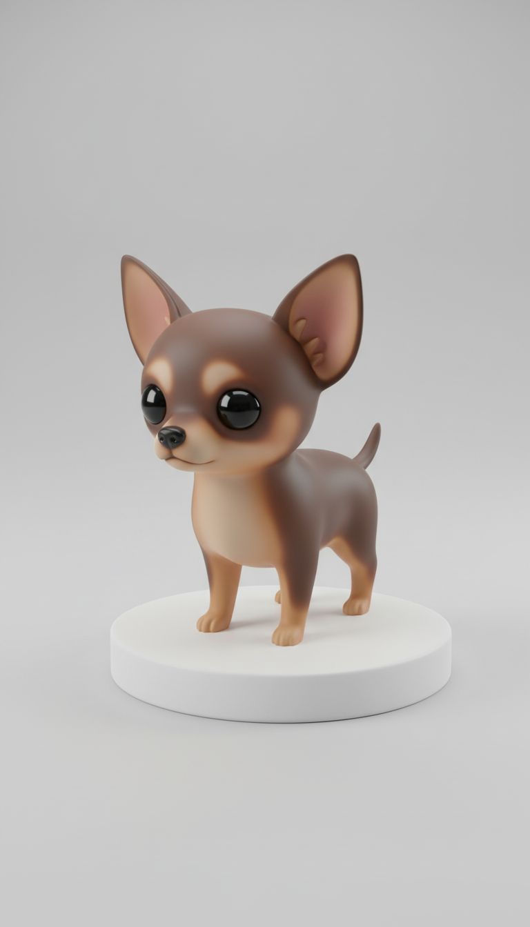 Cute Chihuahua Figurine free 3D printable STL