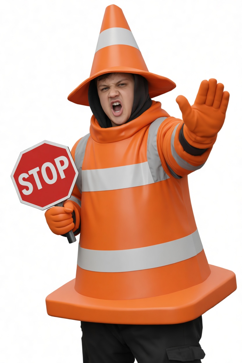 Traffic Cone Costume Figurine free 3D printable STL