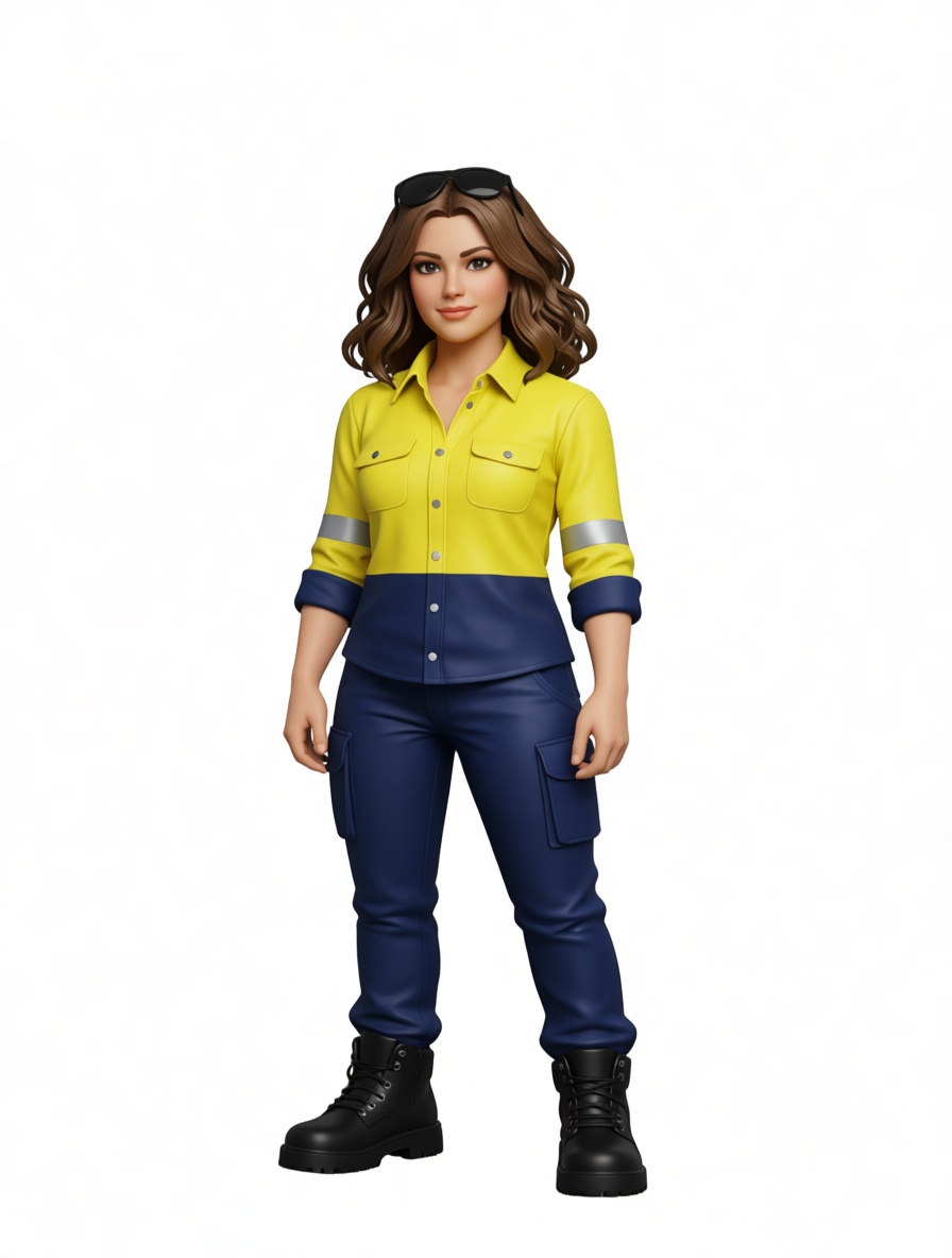 Female Construction Worker Figurine free 3D printable STL