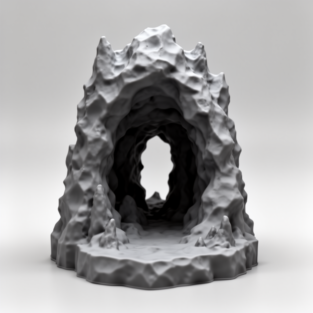 Rocky Cave Miniature free 3D printable STL