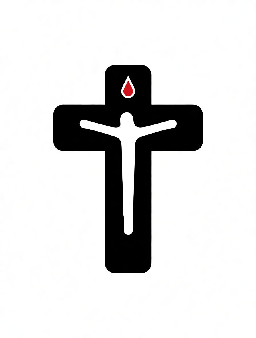 Crucifix with Blood Drop free 3D printable STL