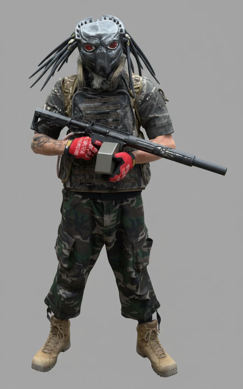 Predator Soldier Figurine free 3D printable STL