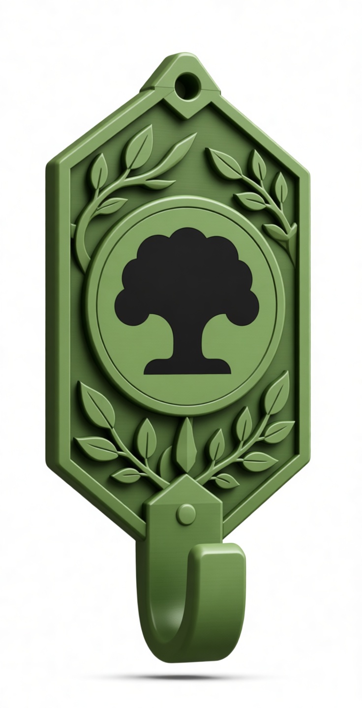 Tree Emblem Wall Hook free 3D printable STL