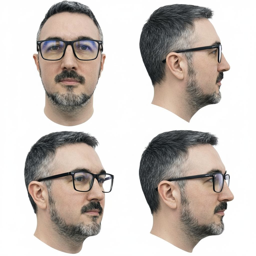 Realistic Male Head Model free 3D printable STL