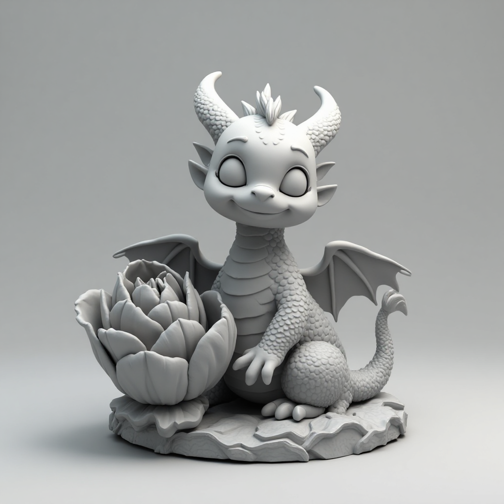 Baby Dragon Figurine free 3D printable STL