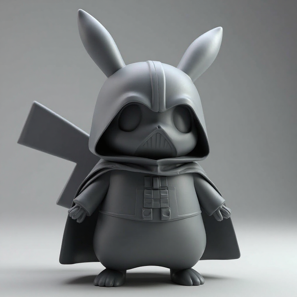 Pikachu Vader Figurine free 3D printable STL