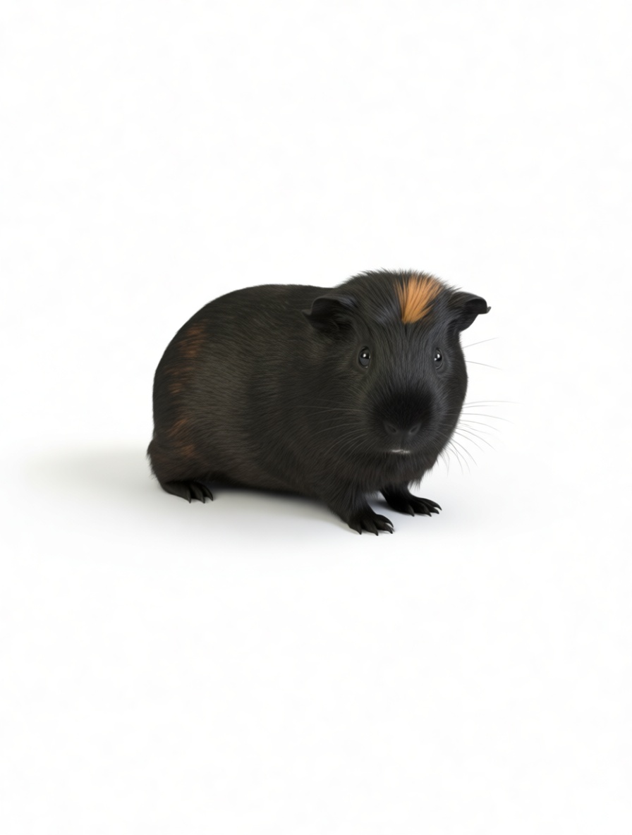 Black Tortoiseshell Guinea Pig Figurine free 3D printable STL