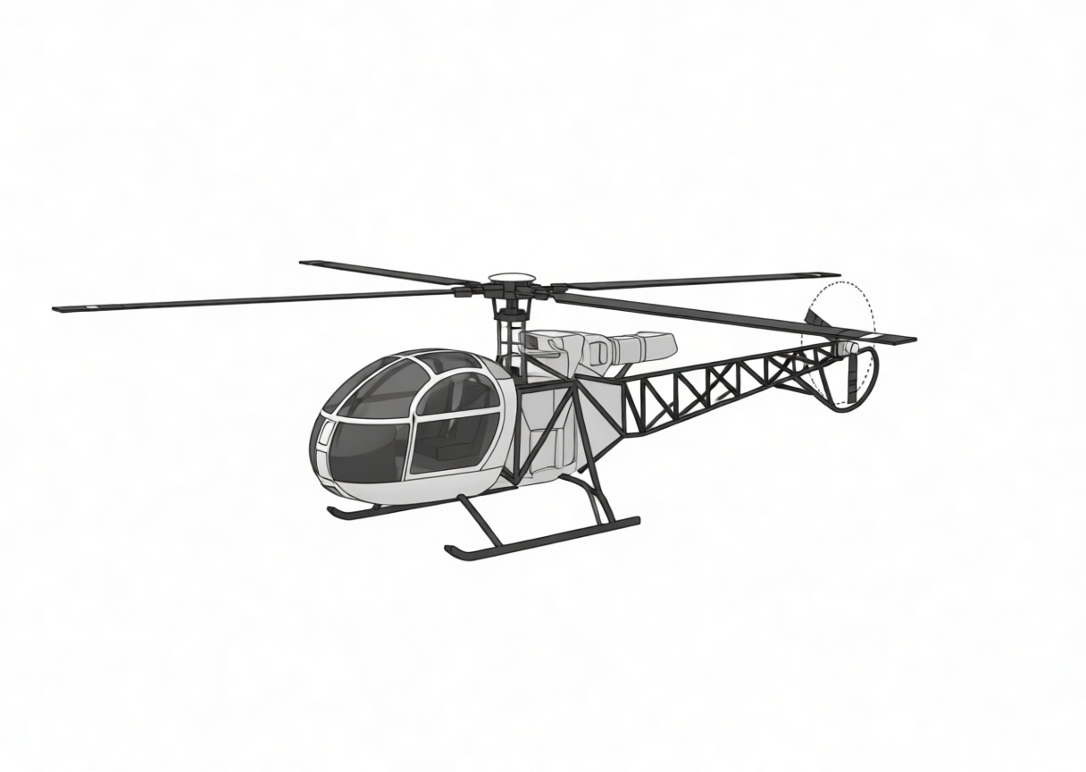 Bell 47 Helicopter Model free 3D printable STL