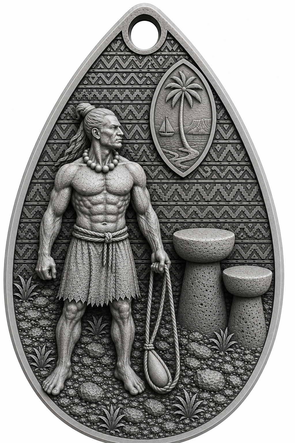 Polynesian Warrior Plaque free 3D printable STL