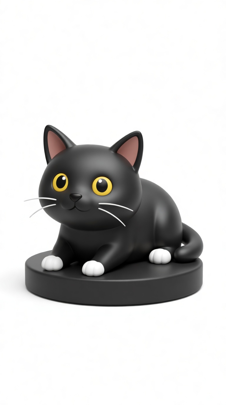 Tuxedo Cat Figurine free 3D printable STL