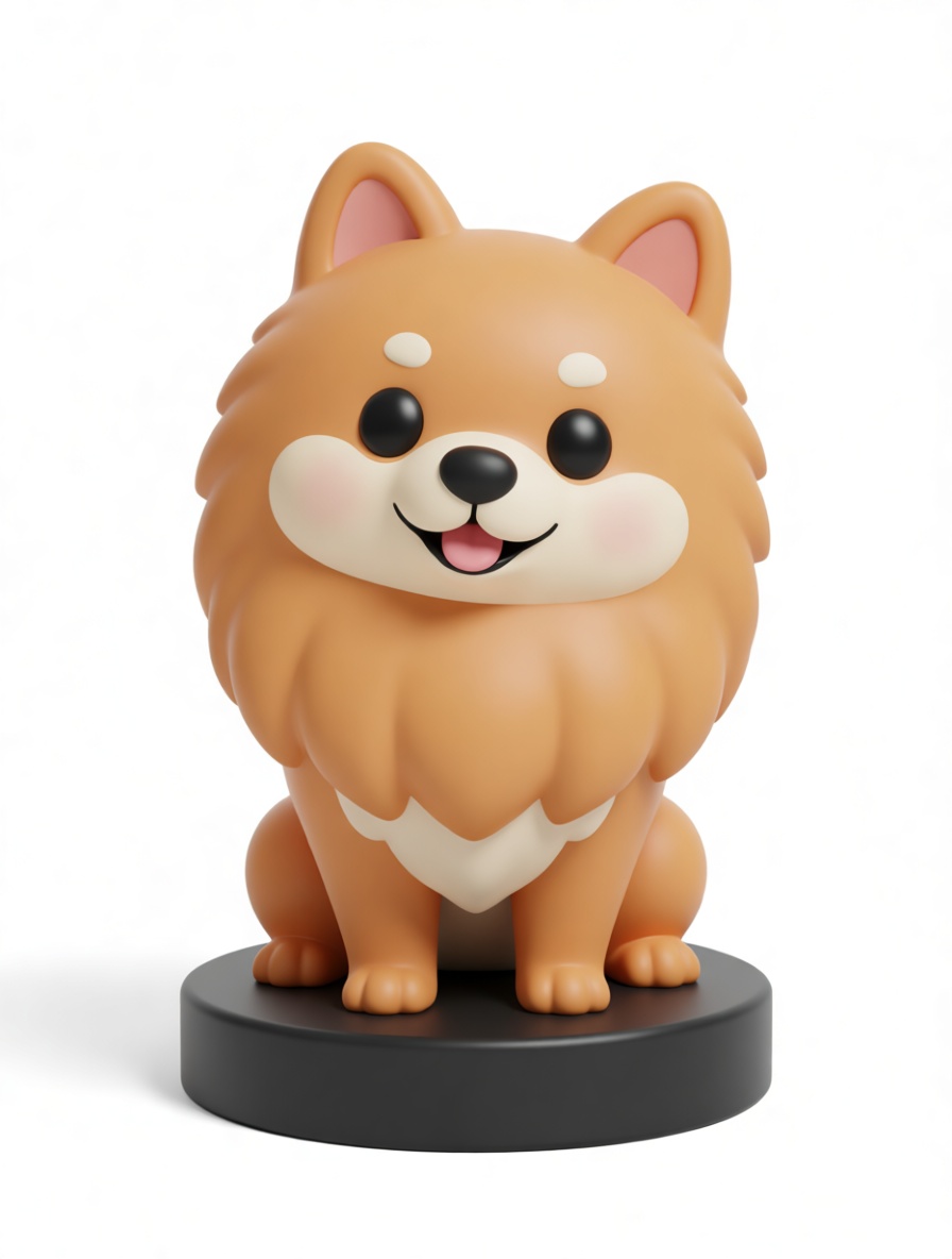 Pomeranian Dog Figurine free 3D printable STL