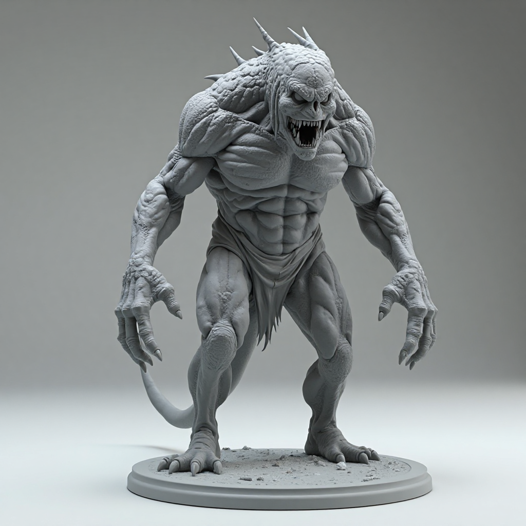 Scary Monster Figurine free 3D printable STL