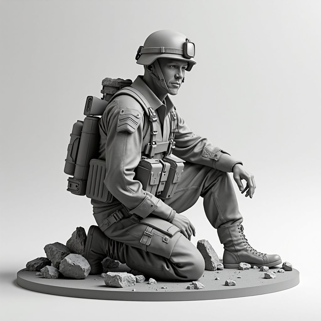 Wounded Soldier Figurine free 3D printable STL