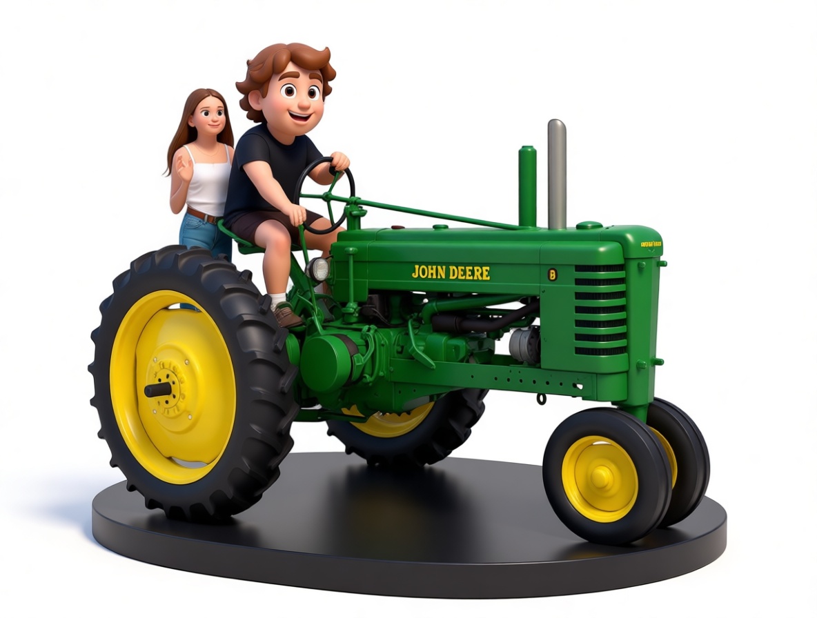 John Deere B Tractor Model free 3D printable STL