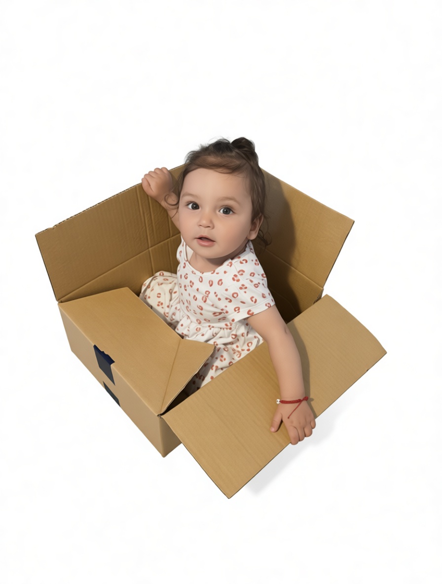 Toddler in Cardboard Box free 3D printable STL