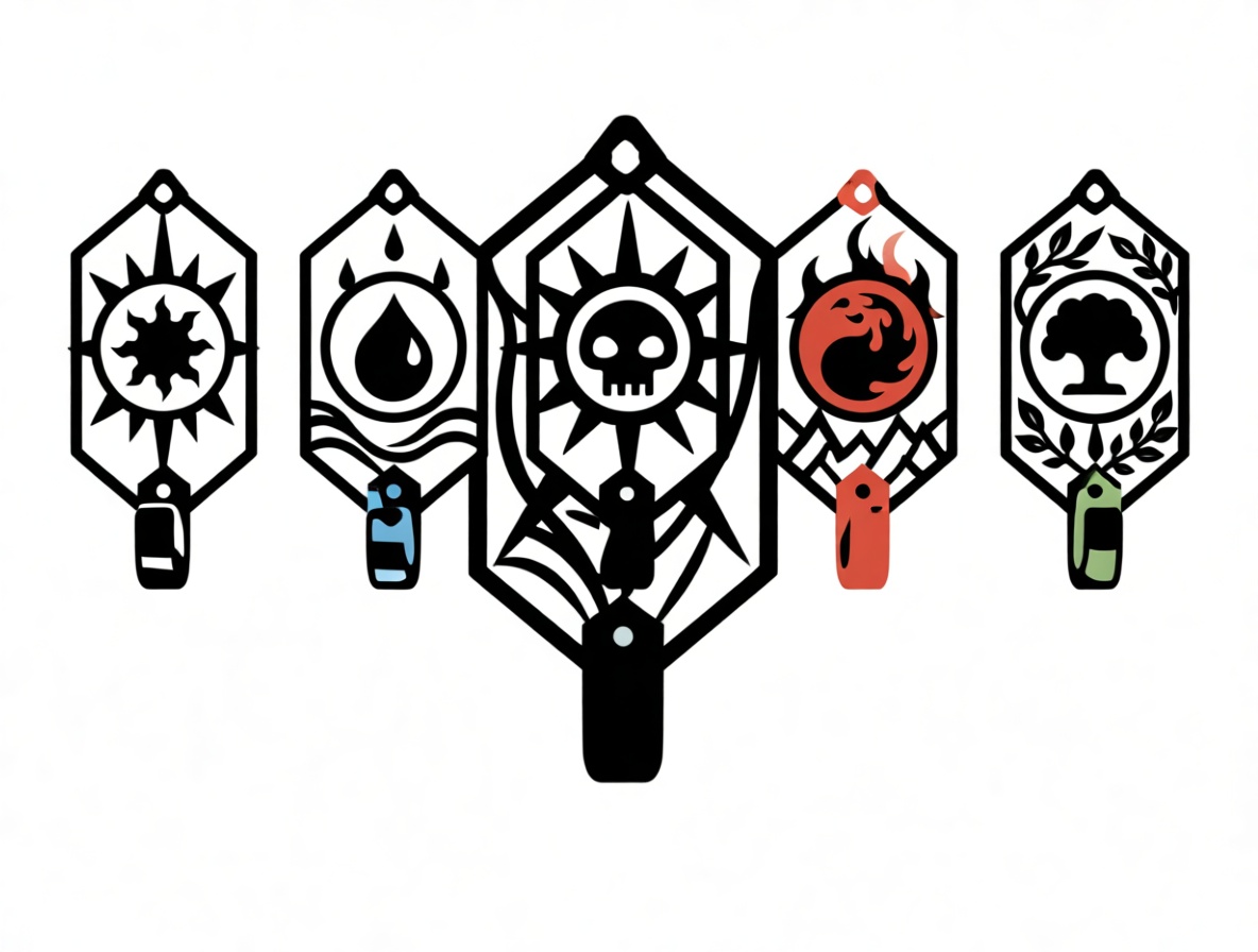 Magic The Gathering Mana Symbols Set free 3D printable STL