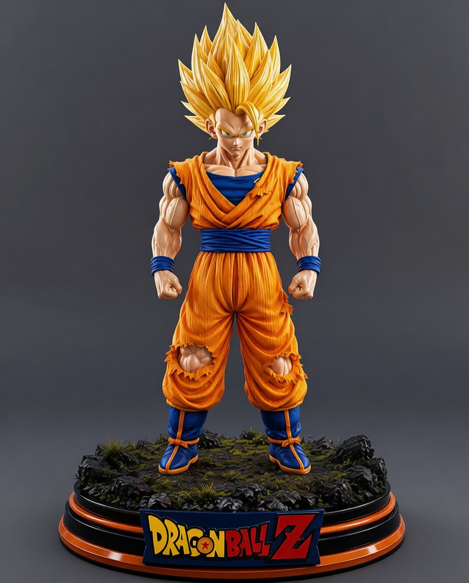 Goku Super Saiyan Figurine free 3D printable STL