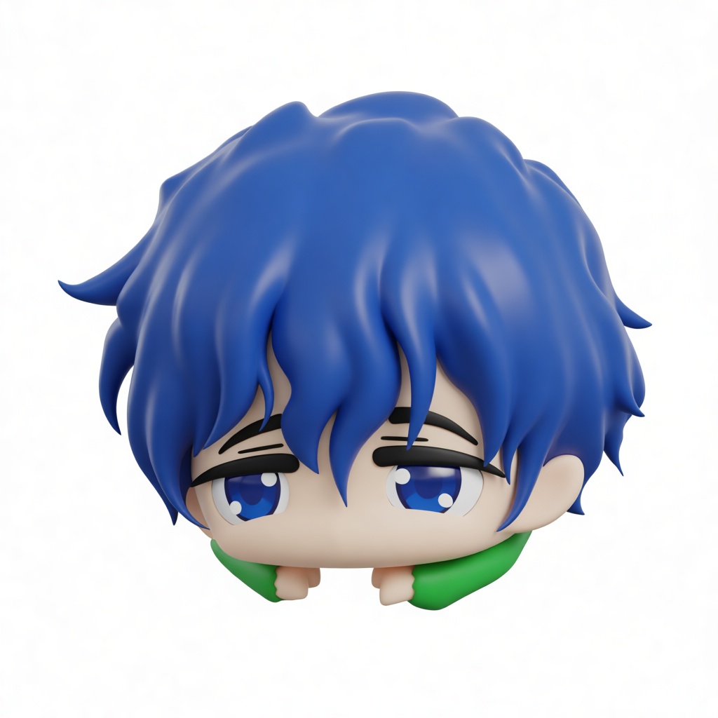 Male Anime Head Figurine free 3D printable STL