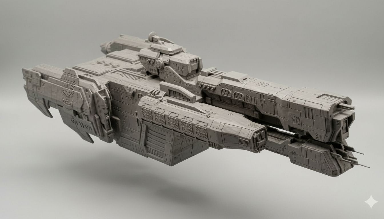UNSC Frigate Model free 3D printable STL