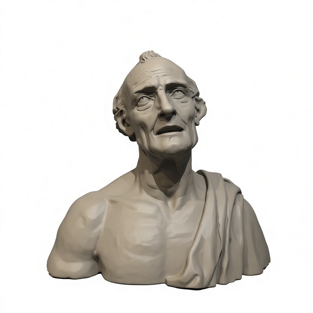 Seneca Bust Sculpture free 3D printable STL