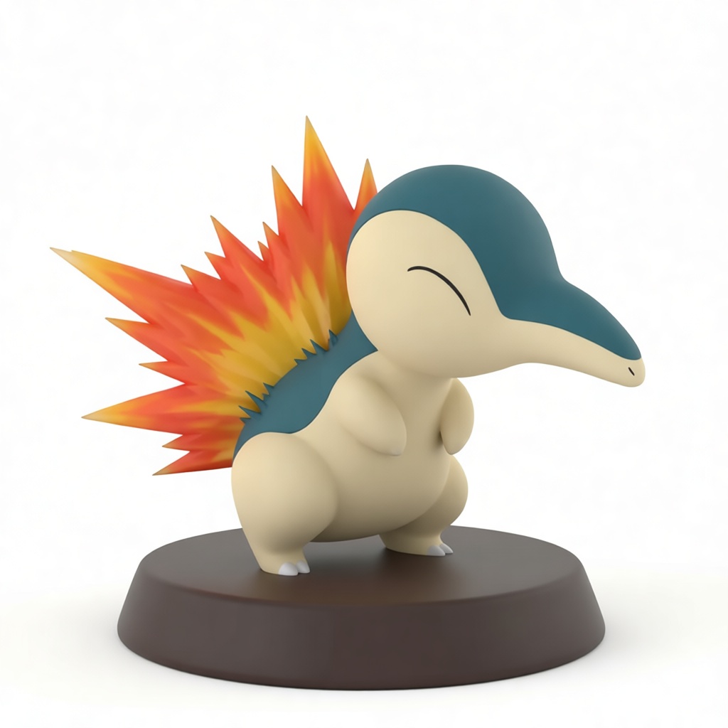 Cyndaquil Figurine free 3D printable STL