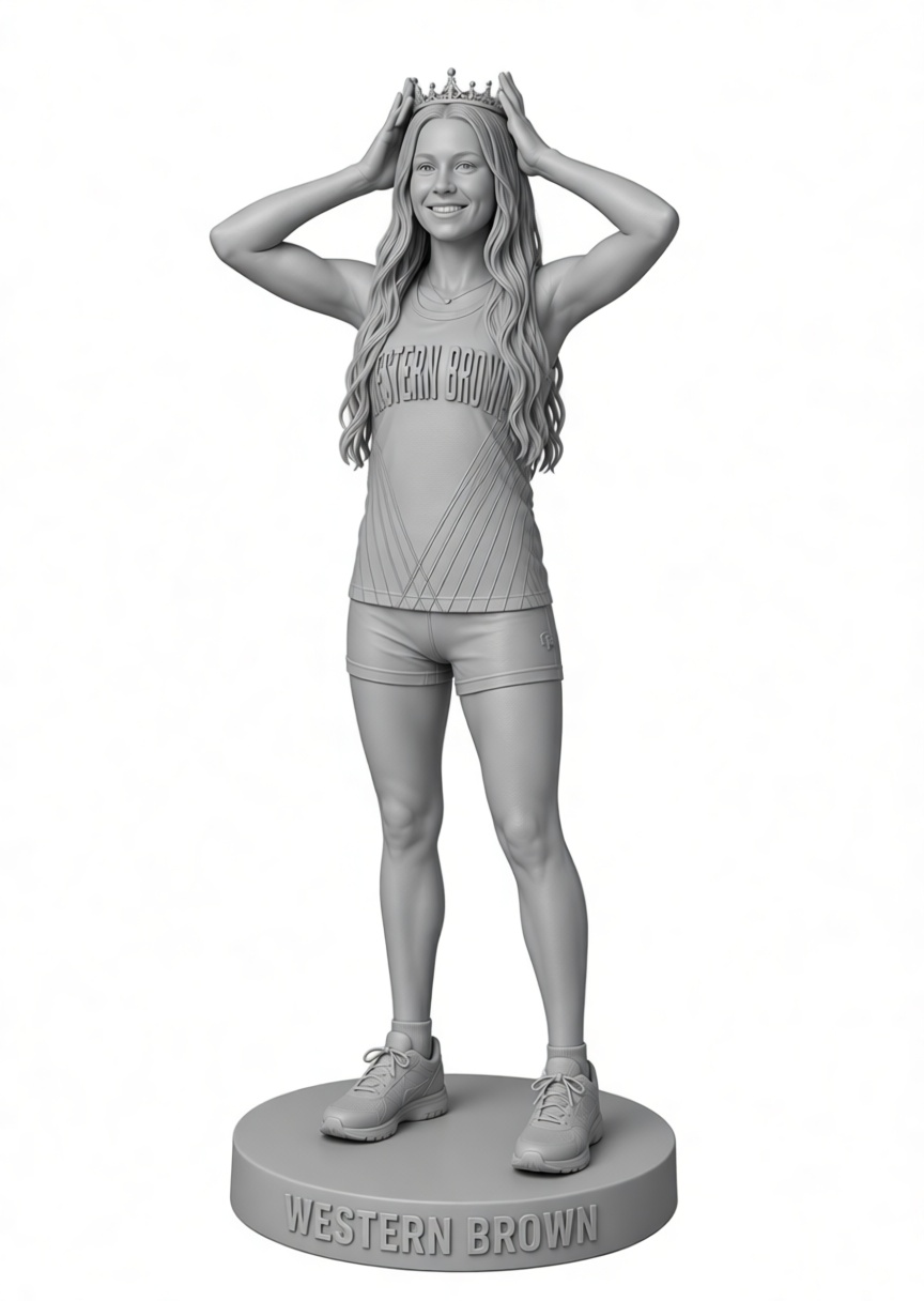 Western Brown Athlete Figurine free 3D printable STL