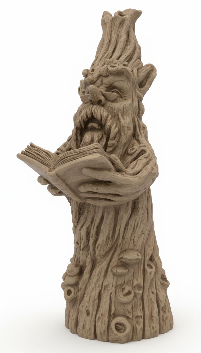 Tree Ent Reading Figurine free 3D printable STL