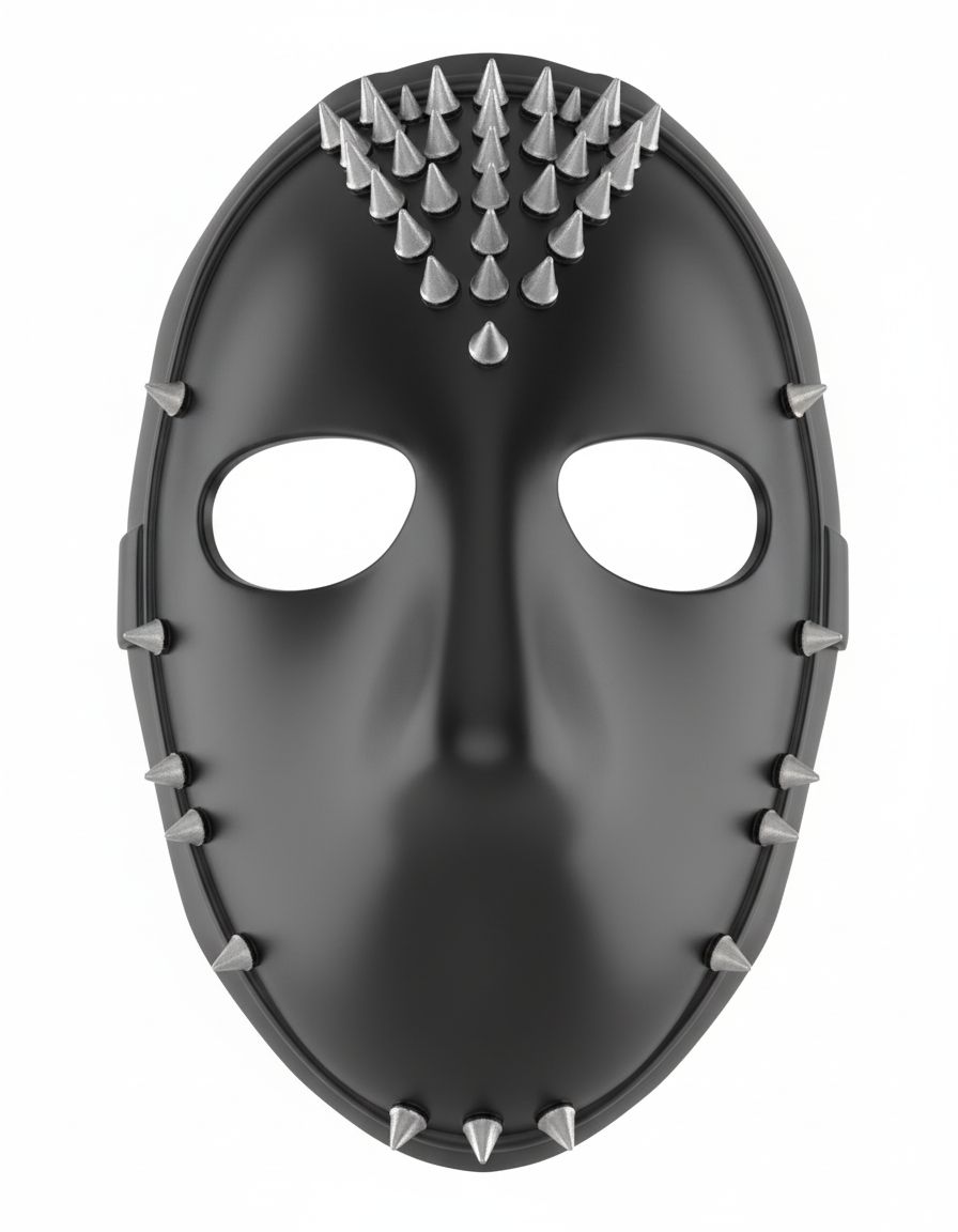 Spiked Black Mask free 3D printable STL