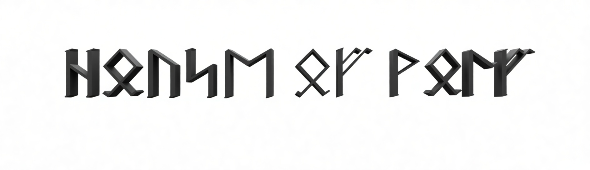 Runic Alphabet Sculpture free 3D printable STL