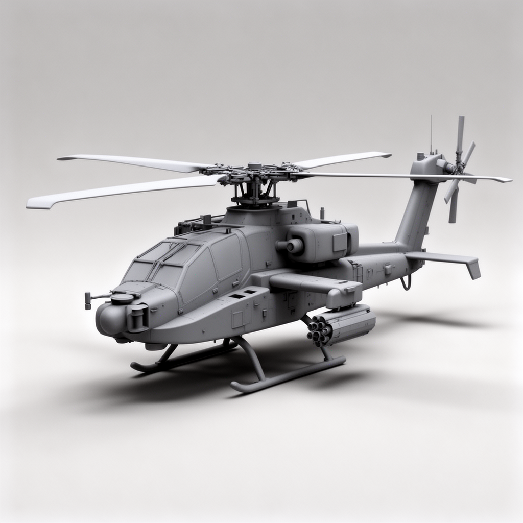 Apache Helicopter Model free 3D printable STL