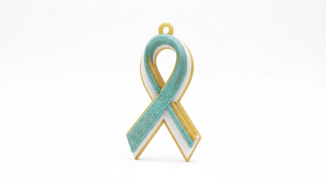 Awareness Ribbon Pendant free 3D printable STL