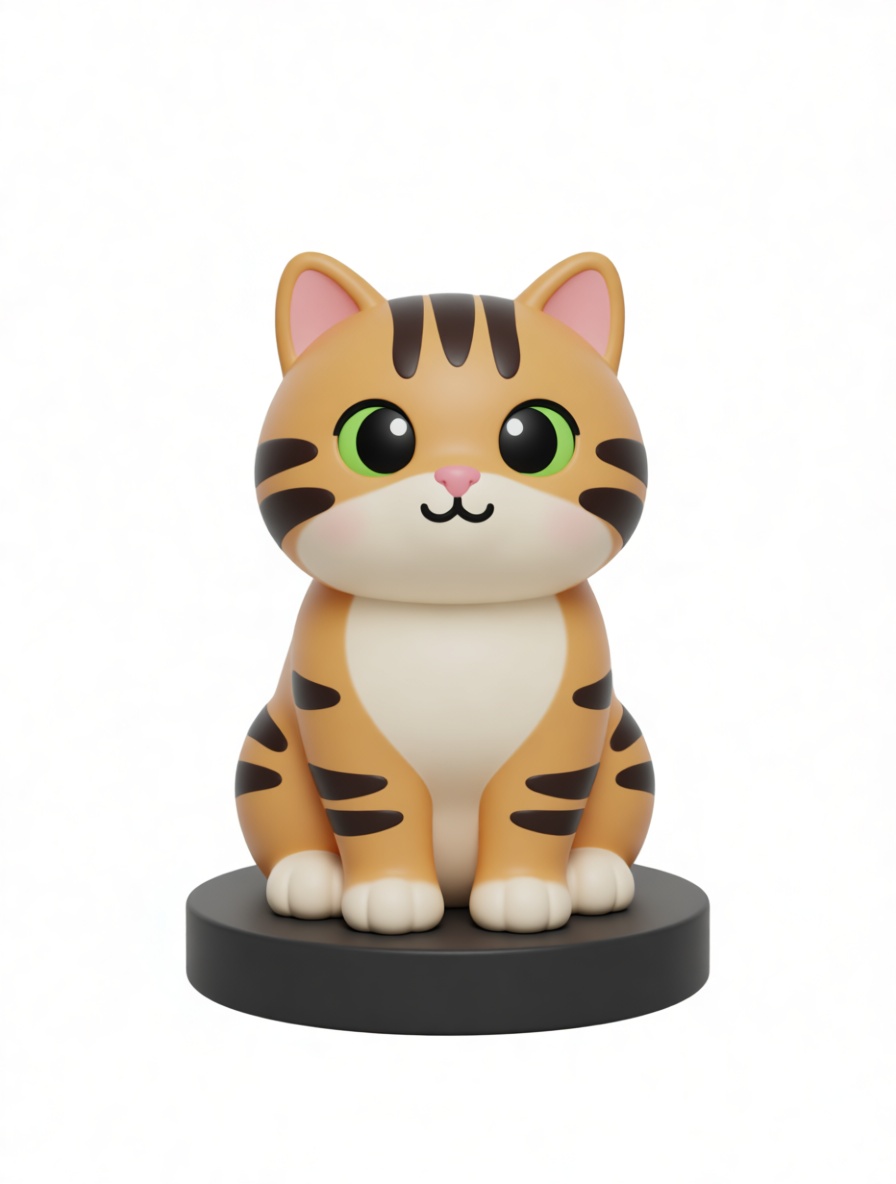 Tabby Cat Figurine free 3D printable STL