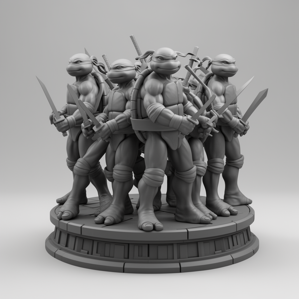 Teenage Mutant Ninja Turtles Set free 3D printable STL