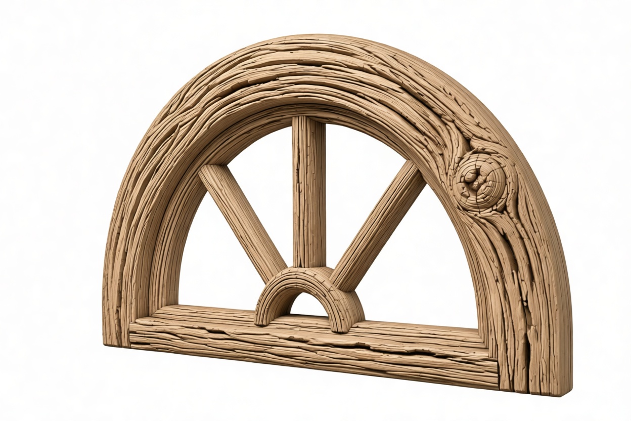 Arched Wooden Window Frame free 3D printable STL