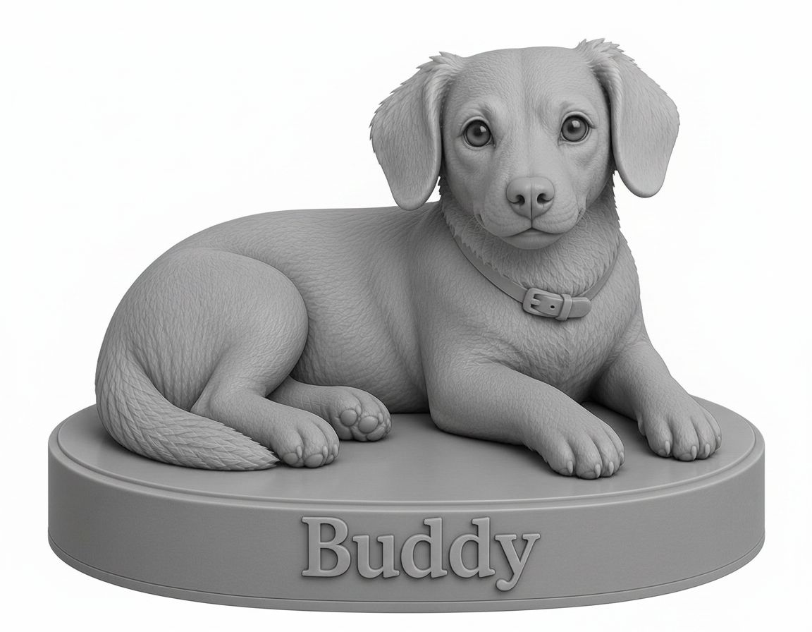 Buddy Dog Figurine free 3D printable STL