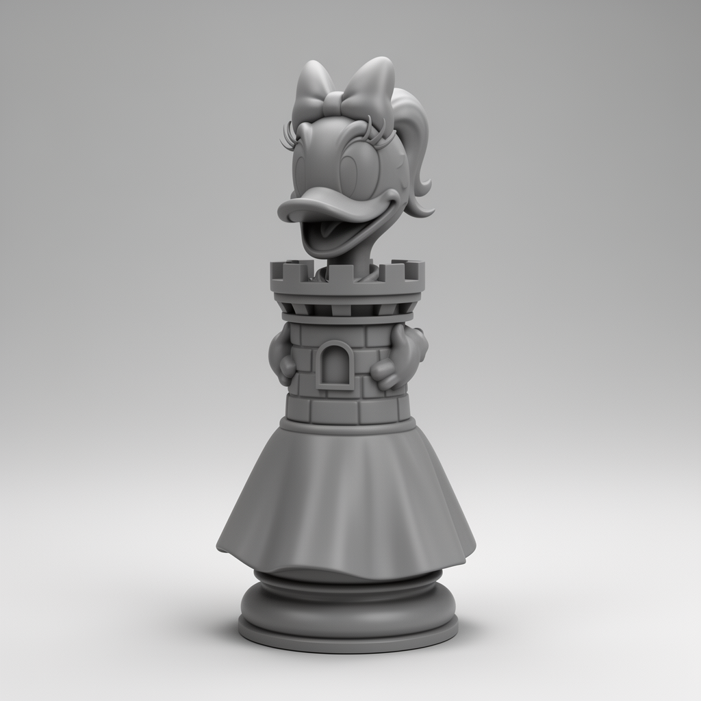 Daisy Duck Rook Statue free 3D printable STL