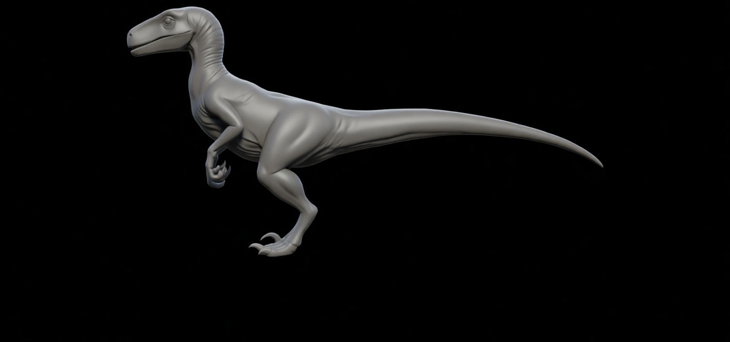 Velociraptor Dinosaur Model free 3D printable STL