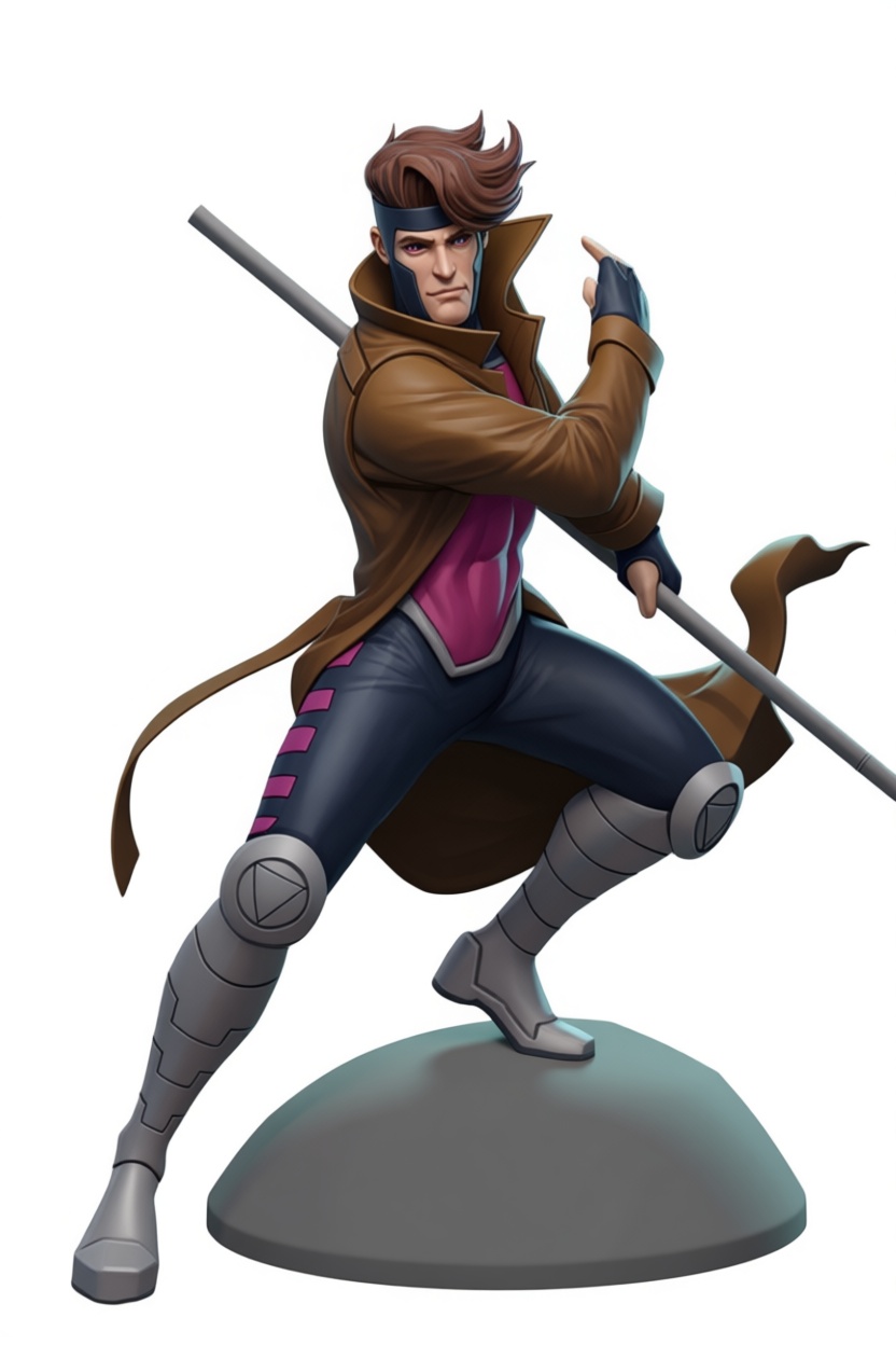 Gambit Figurine free 3D printable STL