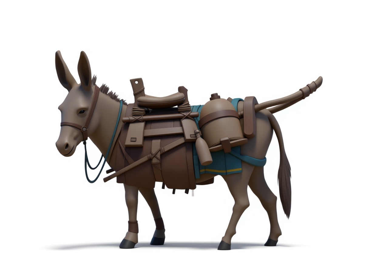 Pack Donkey Miniature free 3D printable STL