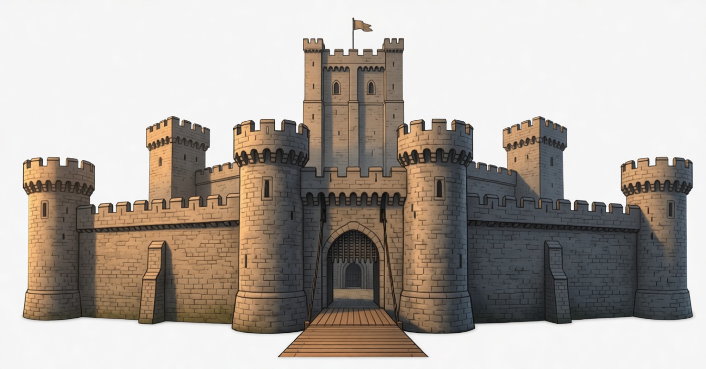 Medieval Castle Model free 3D printable STL