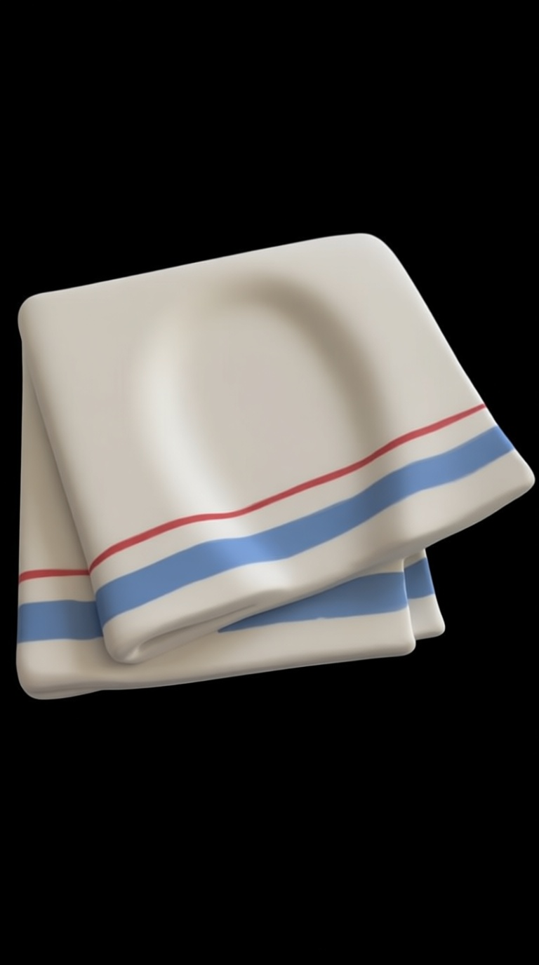 Striped Kitchen Towel Model free 3D printable STL