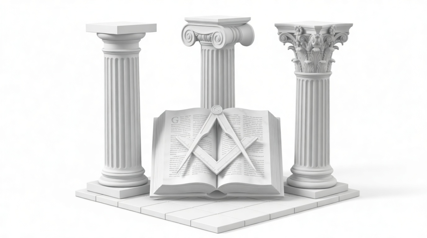 Masonic Pillars and Book Sculpture free 3D printable STL