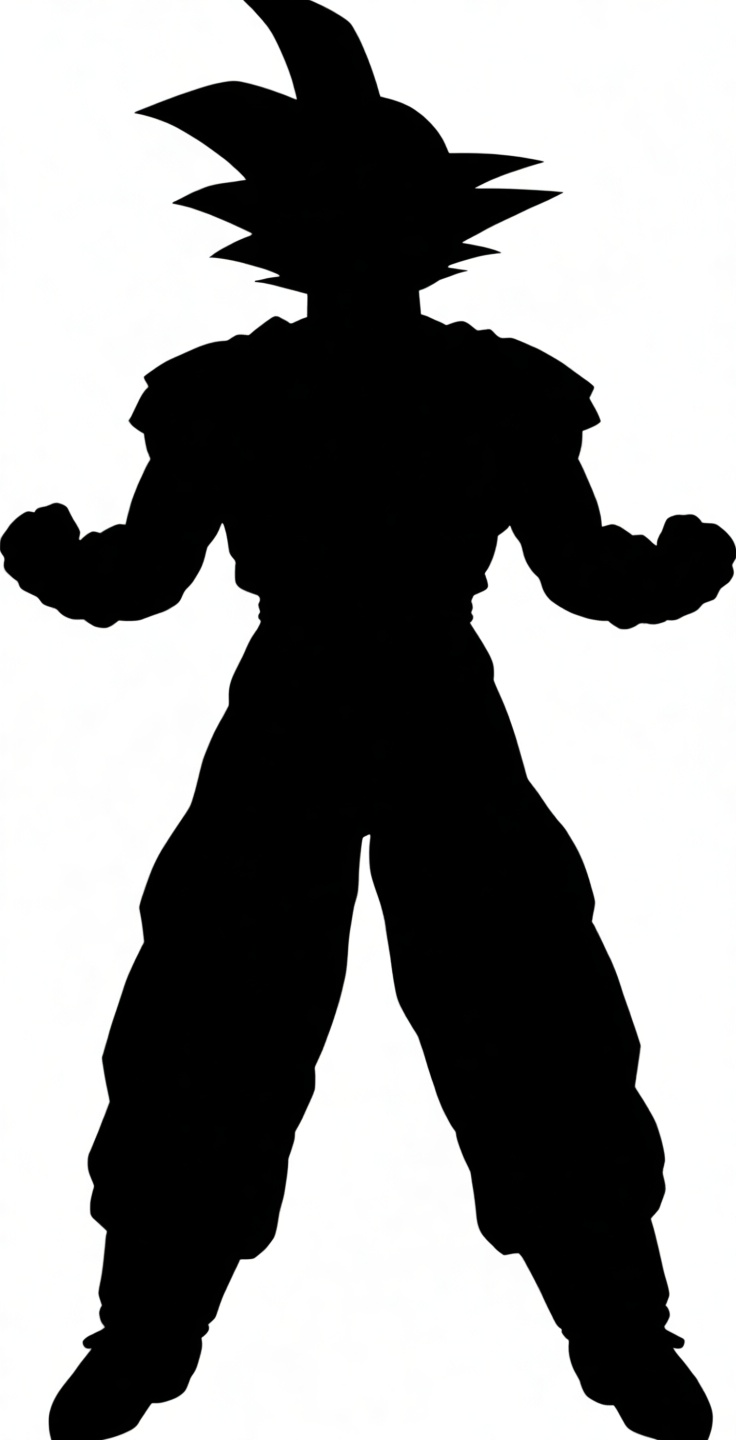 Goku Silhouette Model free 3D printable STL