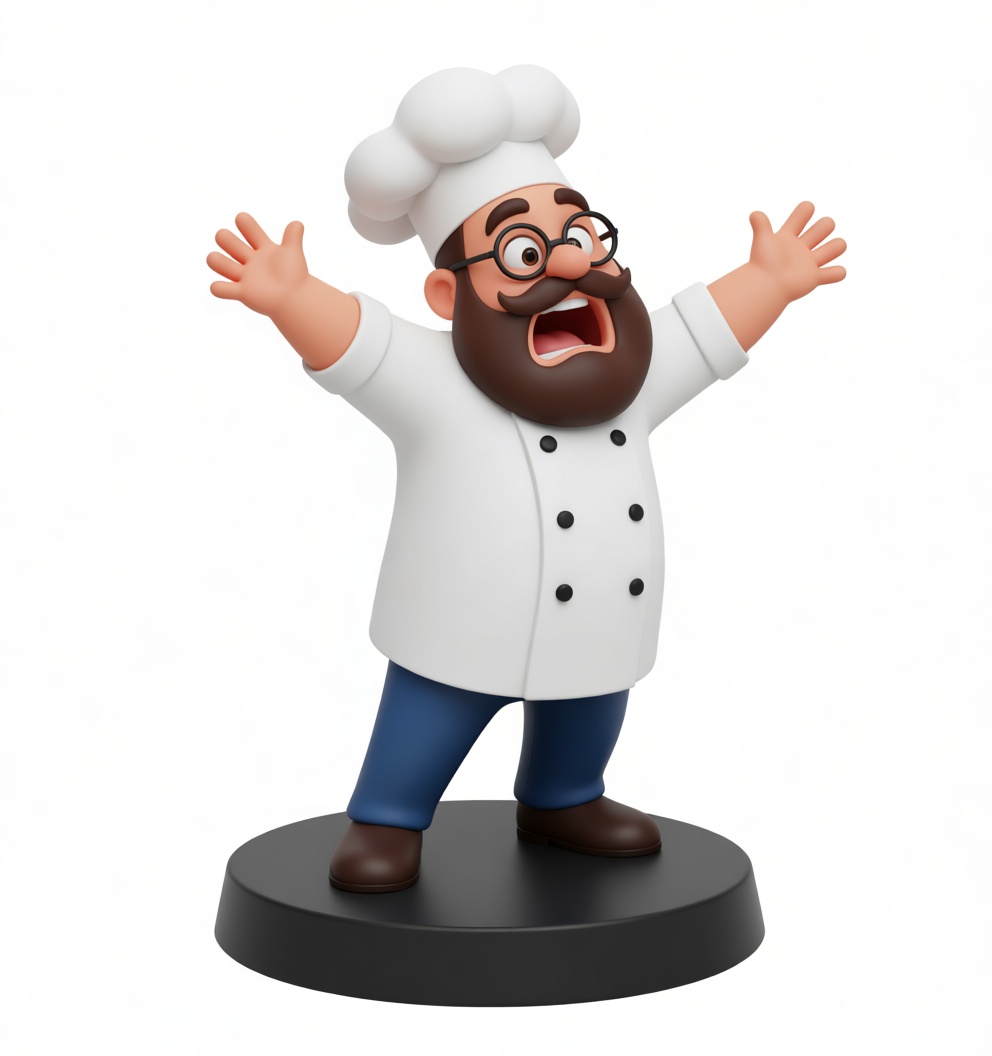 Cartoon Chef Figurine free 3D printable STL