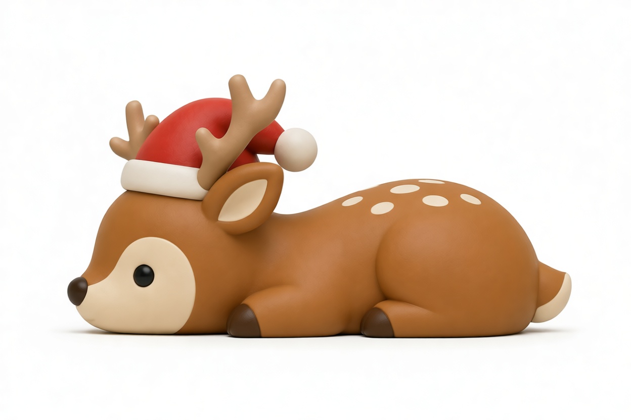 Sleeping Reindeer Figurine free 3D printable STL