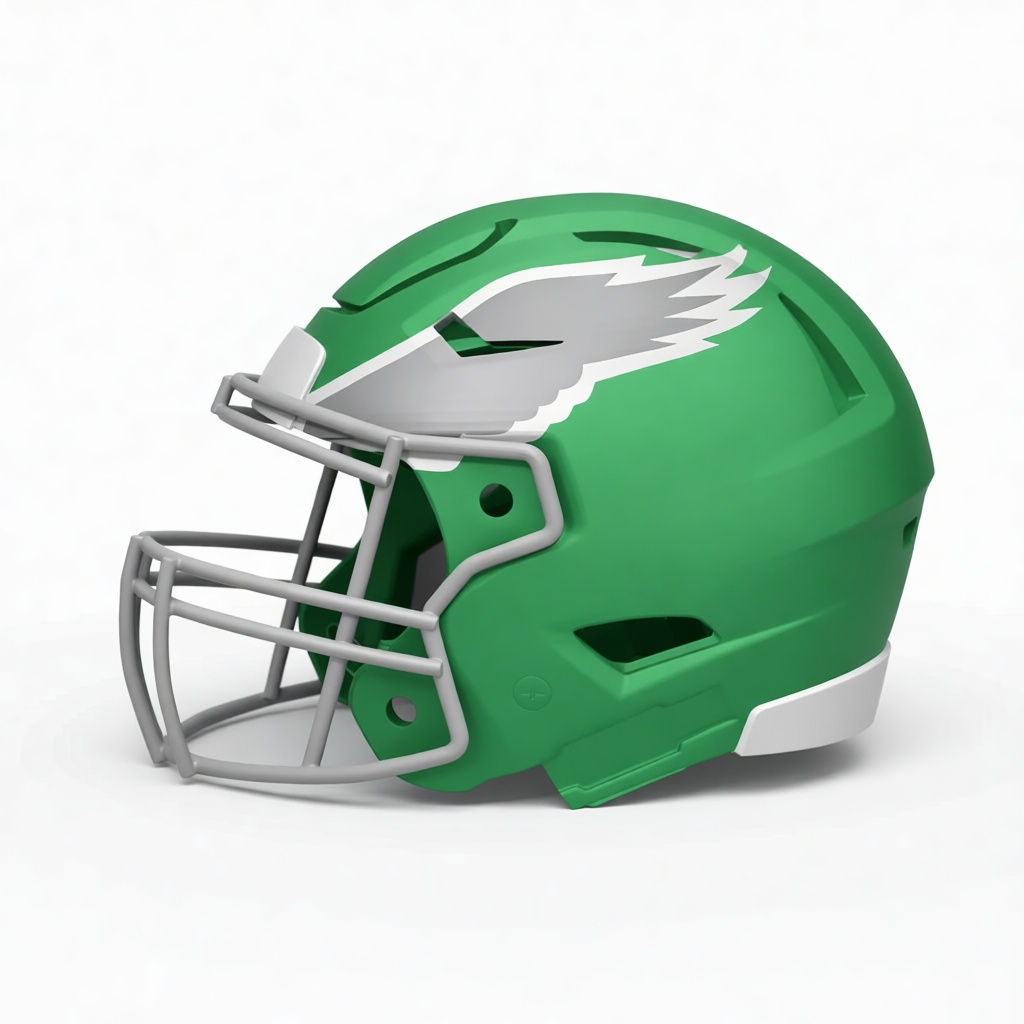Philadelphia Eagles Helmet free 3D printable STL
