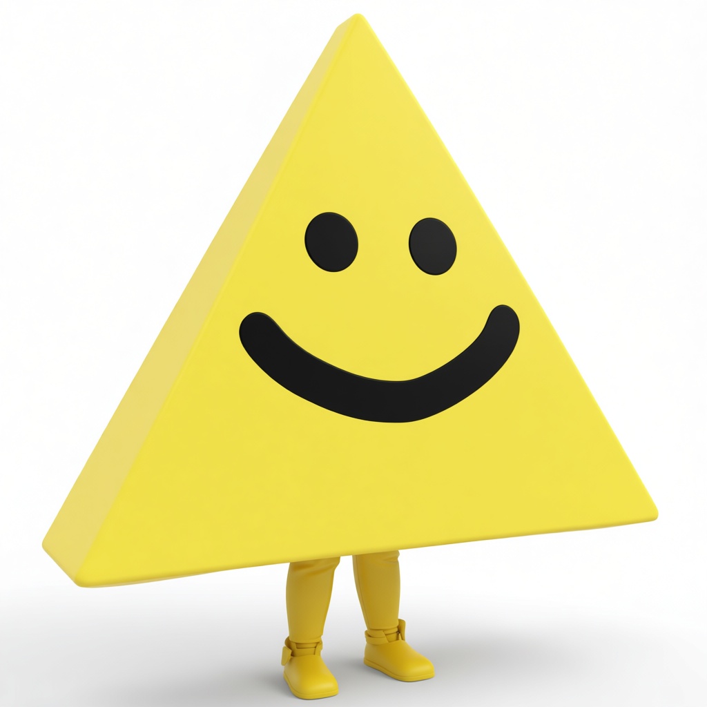 Smiley Face Triangle Figurine free 3D printable STL