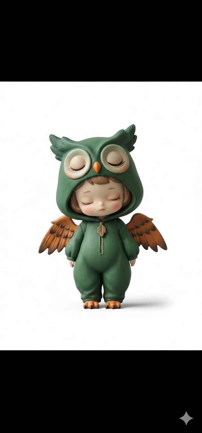 Owl Costume Child Figurine free 3D printable STL
