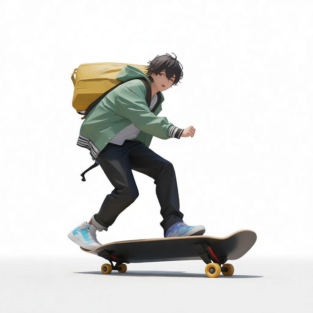 Skateboarder 3D Model free 3D printable STL