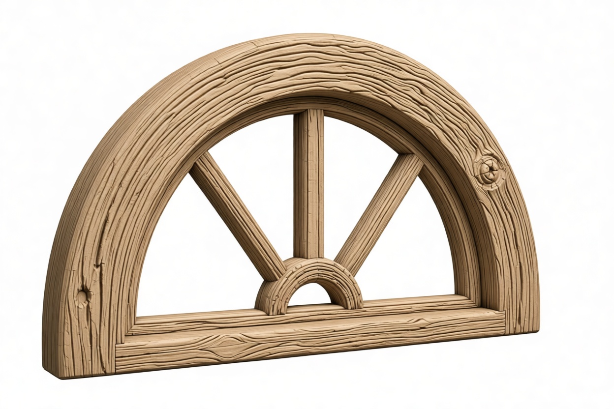 Wooden Arched Window Frame free 3D printable STL